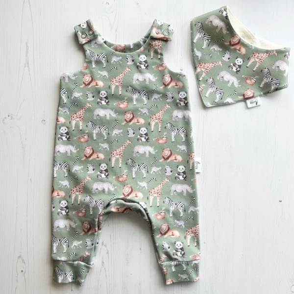 Green Safari Romper by Wonder & Wren