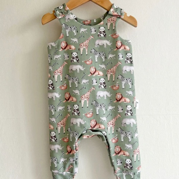 Green Safari Romper by Wonder & Wren