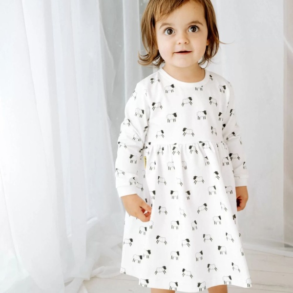 Sheep Long-Sleeved Dress by Babi Bw