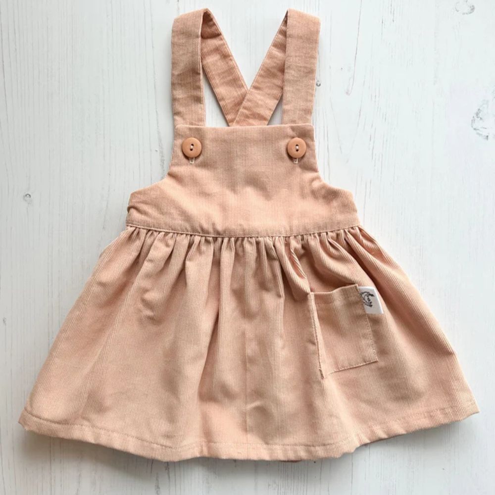 Rose-Needlecord Pinafore Dress by Wonder & Wren