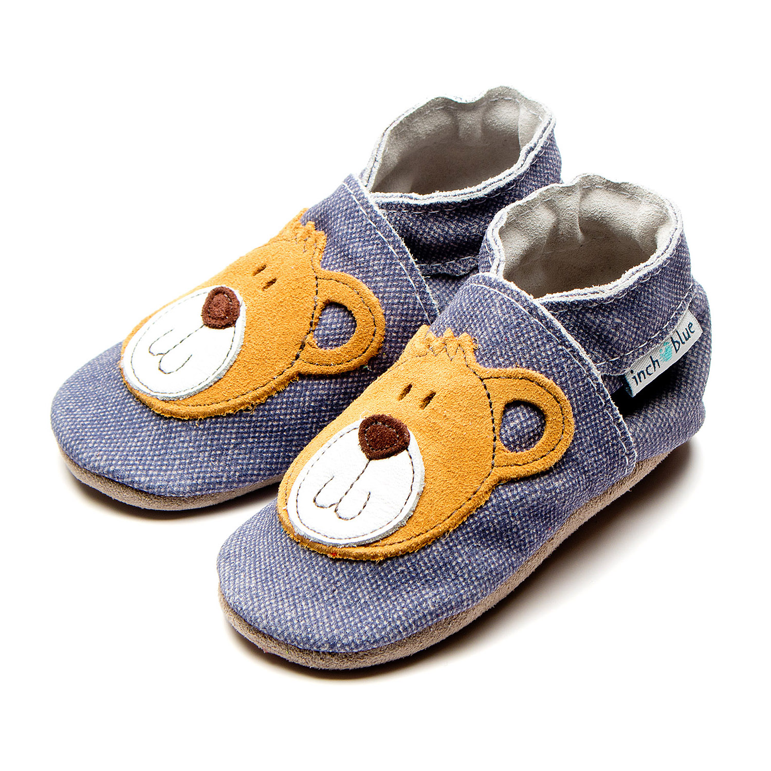Baby's First Shoes | Teddy Denim | Boys | Non Slip | Flexible Sole ...